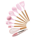 9/10/12PCS Silicone Cooking Utensils Set With Storage Box