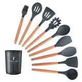 9/10/12PCS Silicone Cooking Utensils Set With Storage Box