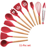 9/10/12PCS Silicone Cooking Utensils Set With Storage Box