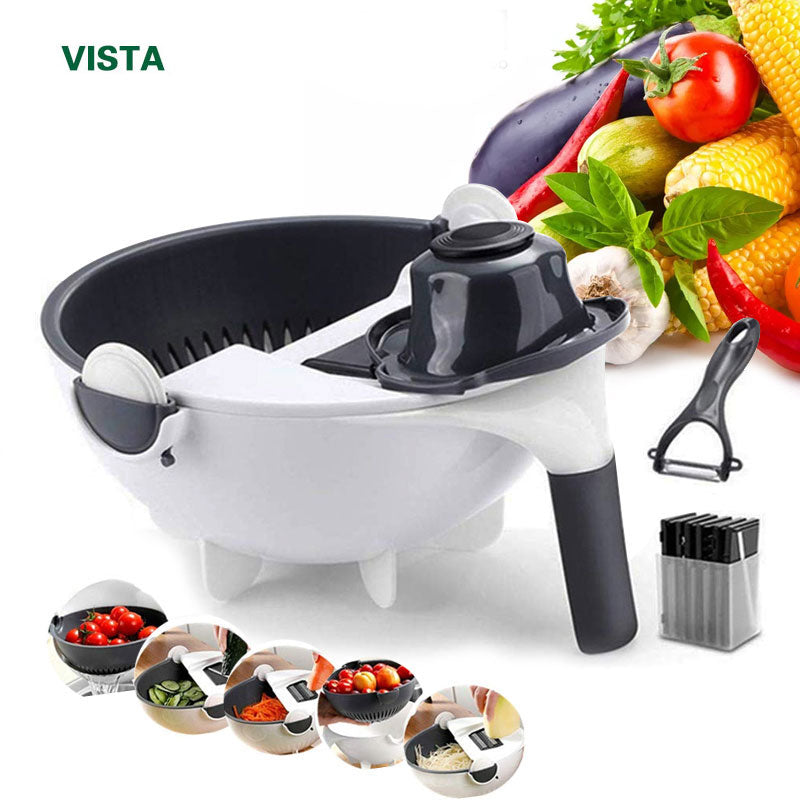 9 in 1 Mandoline Slicer Potato, Peeler Carrot, Onion Grater with Strainer Kitchen Accessories