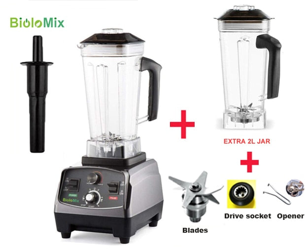 Automatic fruit juicer & Ice crusher with timer and 2 liter capacity